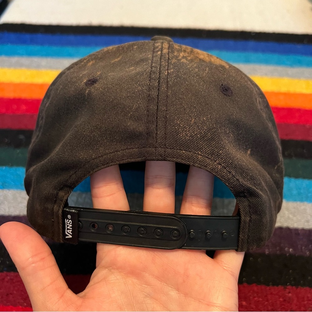 Vans Patch Snapback Hat Custom Hand Bleached Hand… - image 4